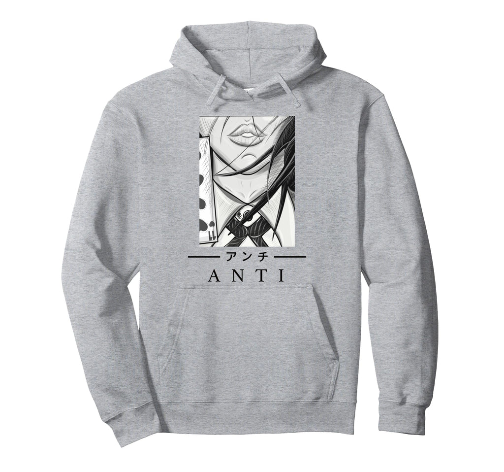 Anime Anti Japanese Art Aesthetic Hoodie - Unique Graphic Men Women - T-Shirt, Sweatshirt, Hoodie