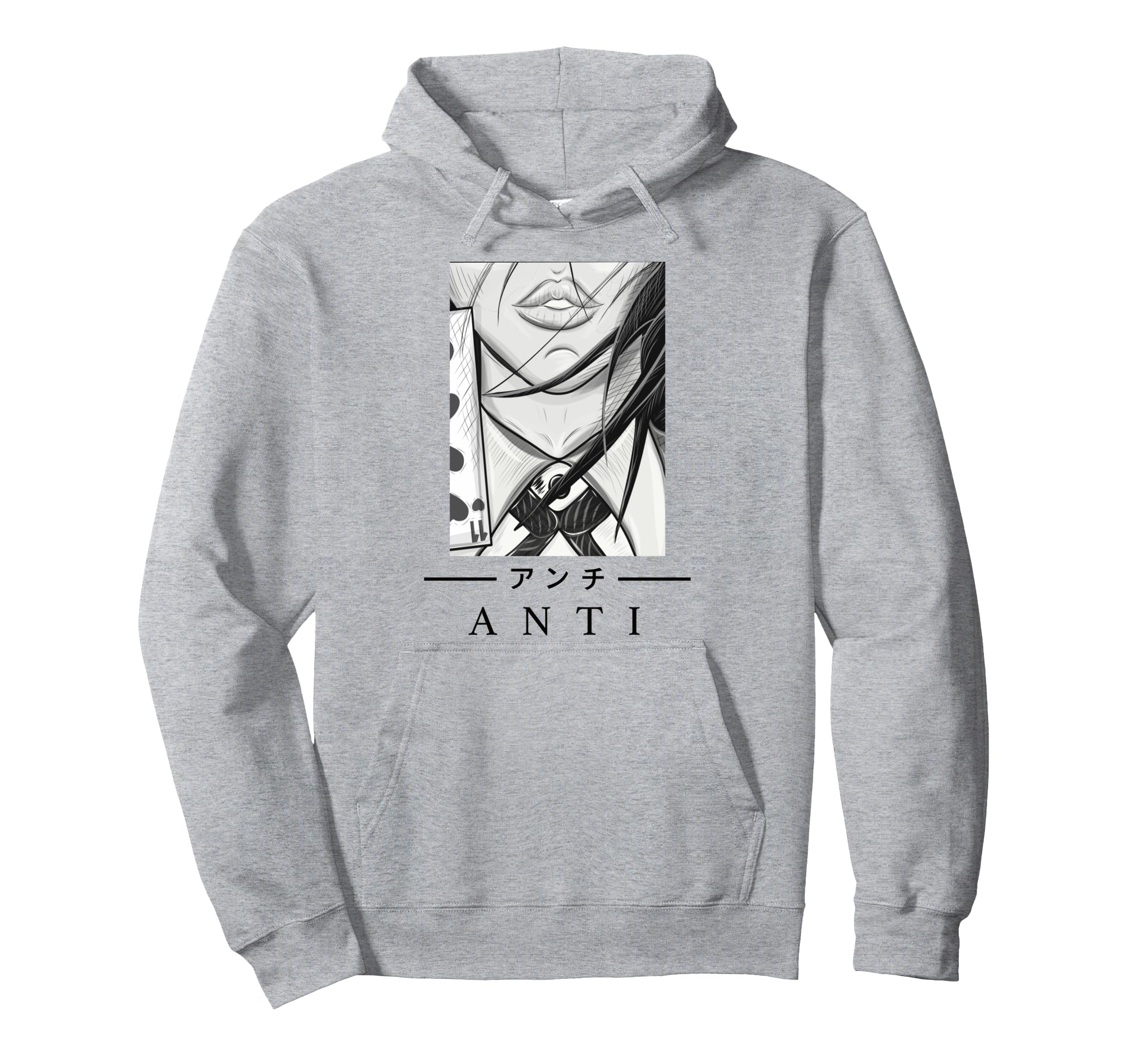 Anime Anti Japanese Art Aesthetic Hoodie - Unique Graphic Men Women - T-Shirt, Sweatshirt, Hoodie