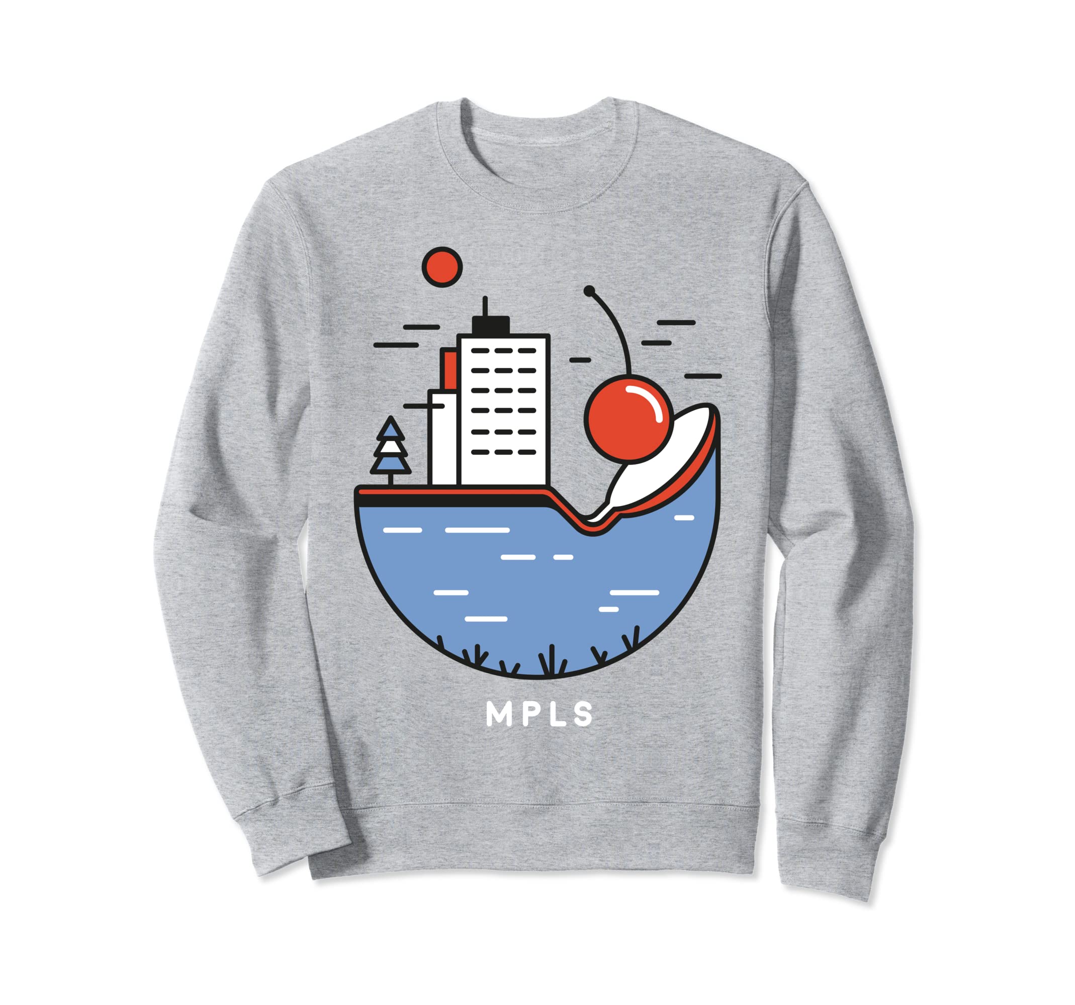 Minnesota Mpls Cherry Sweatshirt - Aesthetic Graphic for Adults - T-Shirt, Sweatshirt, Hoodie