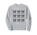 Coquette Checkered Bow Black Dark Sweatshirt - Novelty Apparel Unisex - T-Shirt, Sweatshirt, Hoodie