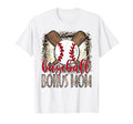 Baseball Bonus Mom Leopard Proud Ball T-Shirt - Novelty Apparel Unisex - T-Shirt, Sweatshirt, Hoodie