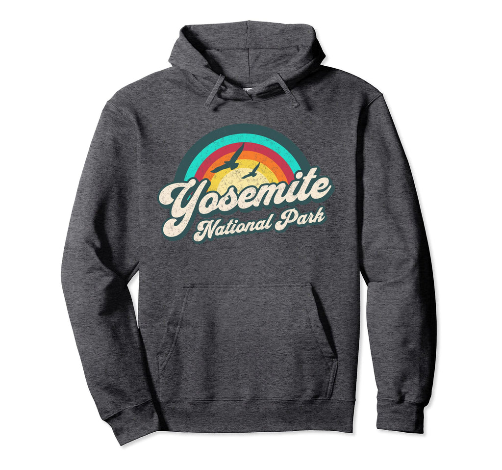 Yosemite National Park California 70S Rainbow Hoodie - Graphic Print Unisex - T-Shirt, Sweatshirt, Hoodie