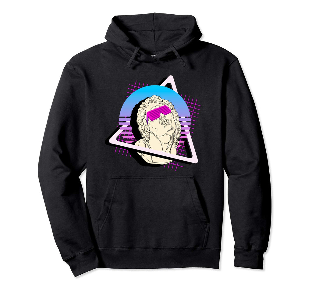 80S 90S Aesthetic Vaporwave Statue Hoodie - Aesthetic Graphic Men Women - T-Shirt, Sweatshirt, Hoodie