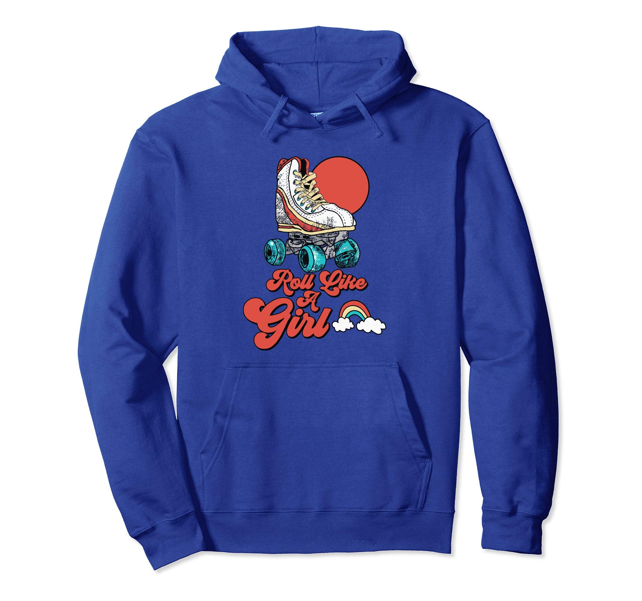 Roll Like Minimalist Roller Skate Hoodie - Graphic Print Men Women - T-Shirt, Sweatshirt, Hoodie