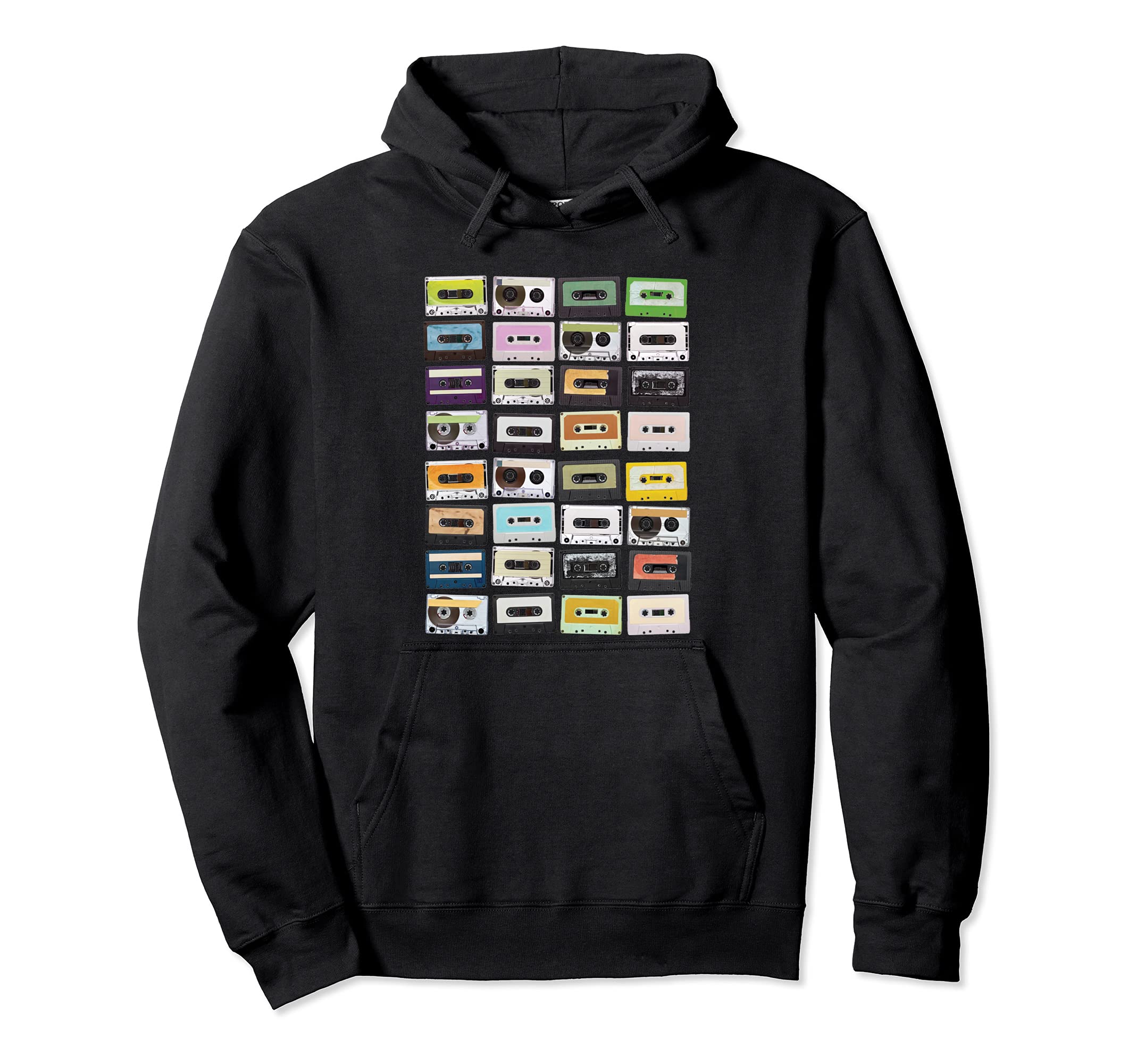 Mixtapes 1980 Radio Music Cassette Tape Hoodie - Fun Novelty Design Unisex - T-Shirt, Sweatshirt, Hoodie