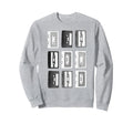 Trendy Cassette Tapes Grid Sweatshirt - Minimalist Print Unisex - T-Shirt, Sweatshirt, Hoodie