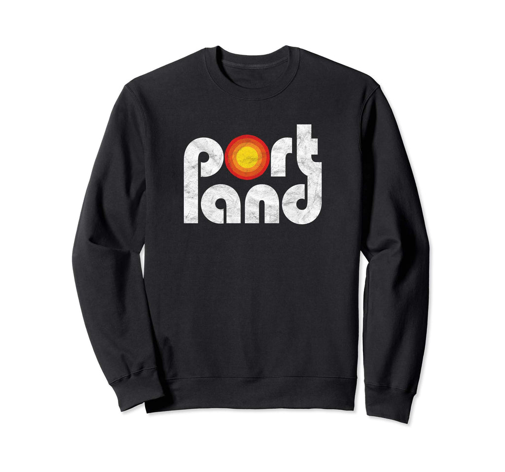 Portland Oregon Distressed Sweatshirt - Minimalist Print Unisex - T-Shirt, Sweatshirt, Hoodie