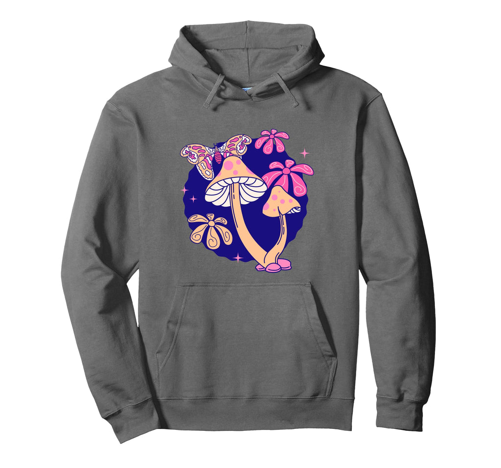 Funny Mushroom Lover Groovy Boho Hoodie - Trendy Graphic Unisex - T-Shirt, Sweatshirt, Hoodie