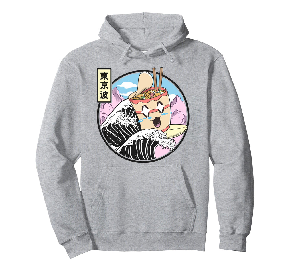 Instant Ramen Noodles Surfing Japanese Hoodie - Novelty Apparel Unisex - T-Shirt, Sweatshirt, Hoodie