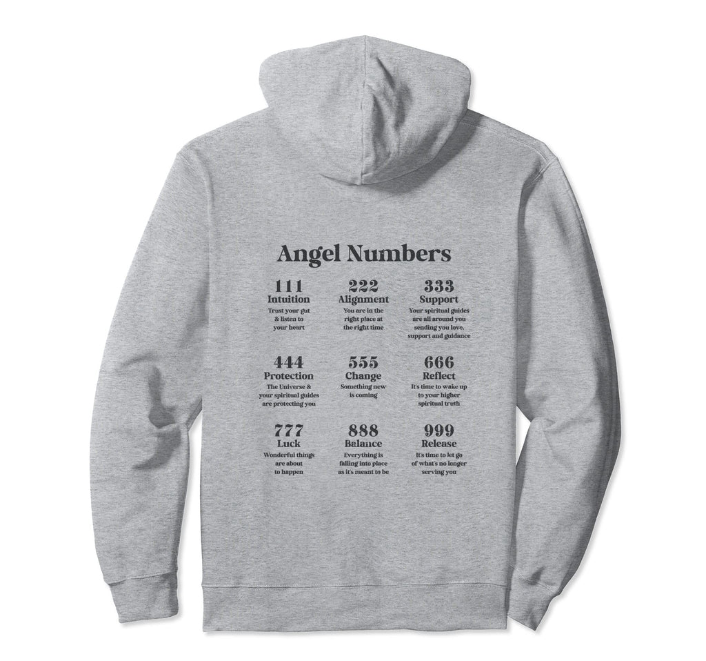 Angel Numbers Angel Energy Y2K Aesthetic Hoodie - Unique Graphic Men Women - T-Shirt, Sweatshirt, Hoodie