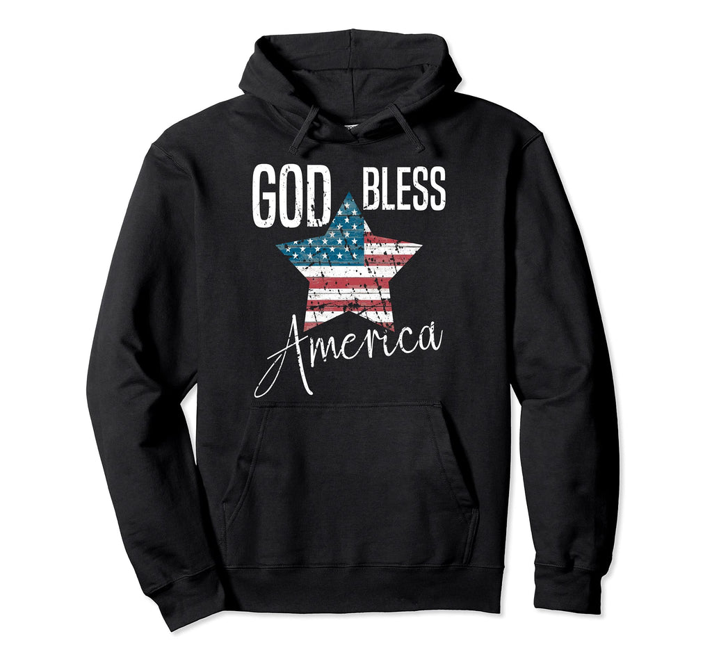 Christian God Bless America Hoodie - Fun Novelty Design Men Women - T-Shirt, Sweatshirt, Hoodie