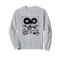 Cassette Tape Skull And Crossbones Sweatshirt - Graphic Print Men Women - T-Shirt, Sweatshirt, Hoodie