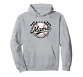 American Baseball Mama Mom Hoodie - Minimalist Print Men Women - T-Shirt, Sweatshirt, Hoodie