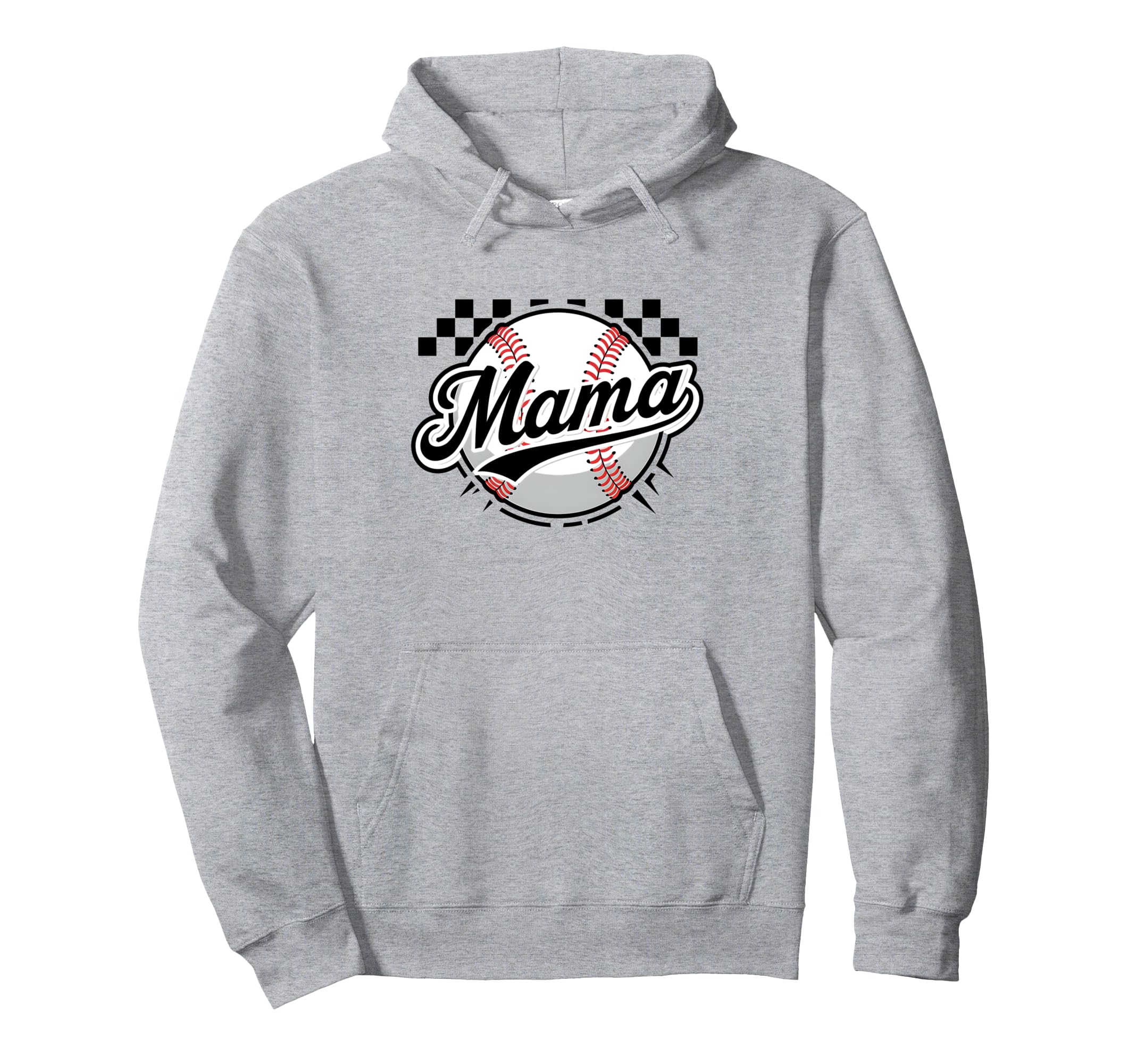 American Baseball Mama Mom Hoodie - Minimalist Print Men Women - T-Shirt, Sweatshirt, Hoodie