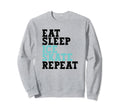 Eat Sleep Skate Repeat Ice Skate Funny Sweatshirt - Minimalist Print Unisex - T-Shirt, Sweatshirt, Hoodie