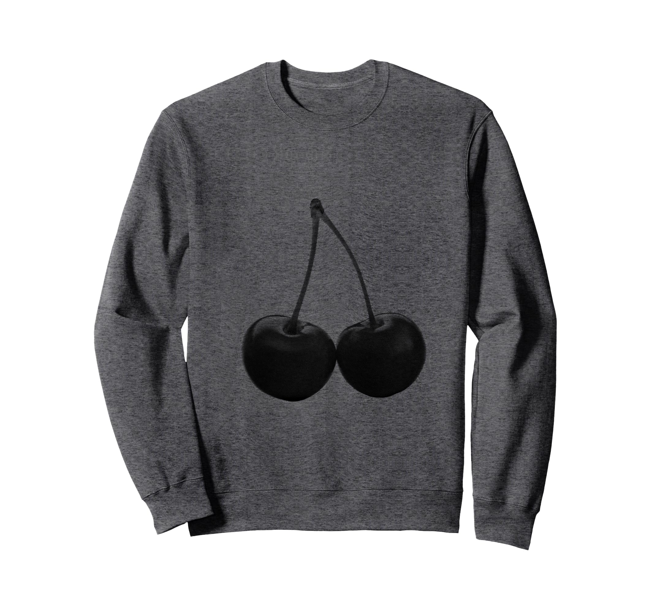 Stylish Cherries Black Y2K Aesthetic Sweatshirt - Fun Novelty Design Unisex - T-Shirt, Sweatshirt, Hoodie