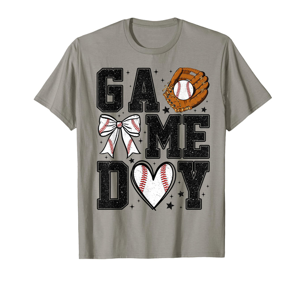 Game Day Baseball Coquette Bow Funny T-Shirt - Custom Art Print Men Women - T-Shirt, Sweatshirt, Hoodie