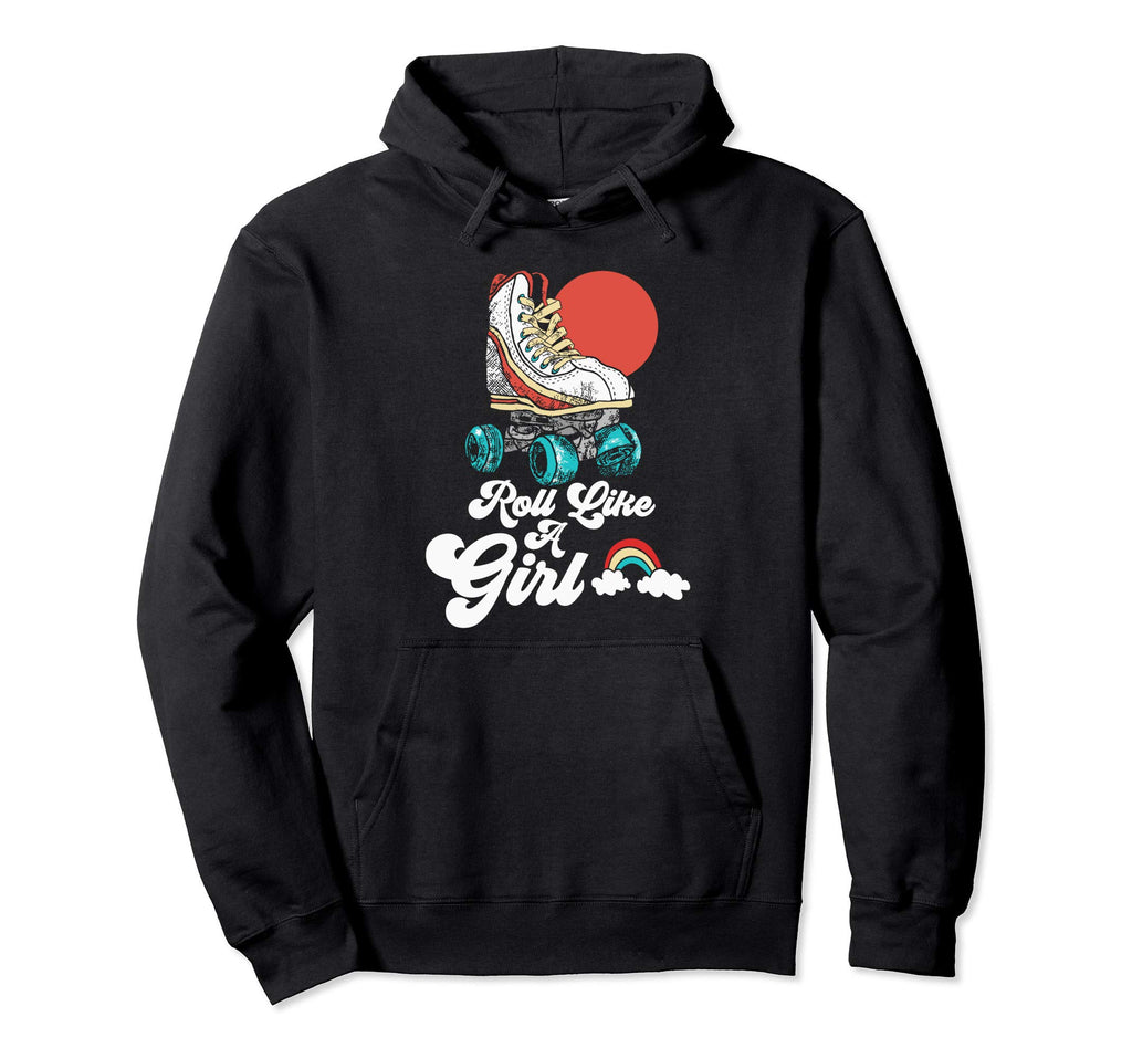 Roll Like Minimalist Roller Skate Hoodie - Fun Novelty Design Unisex - T-Shirt, Sweatshirt, Hoodie