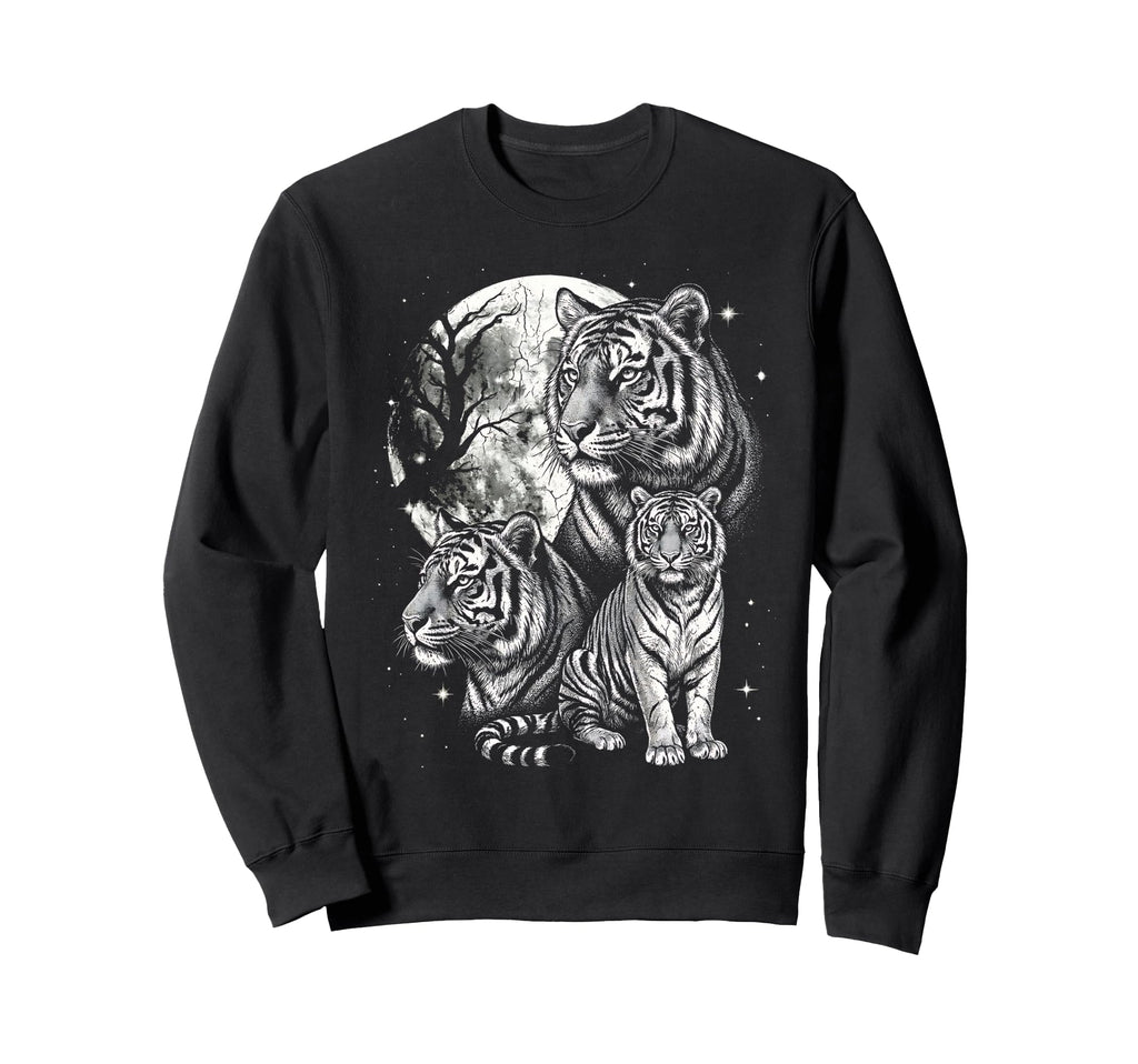 Tiger 90S Aesthetic Y2K Tiger Sweatshirt - Casual Everyday Wear Unisex - T-Shirt, Sweatshirt, Hoodie