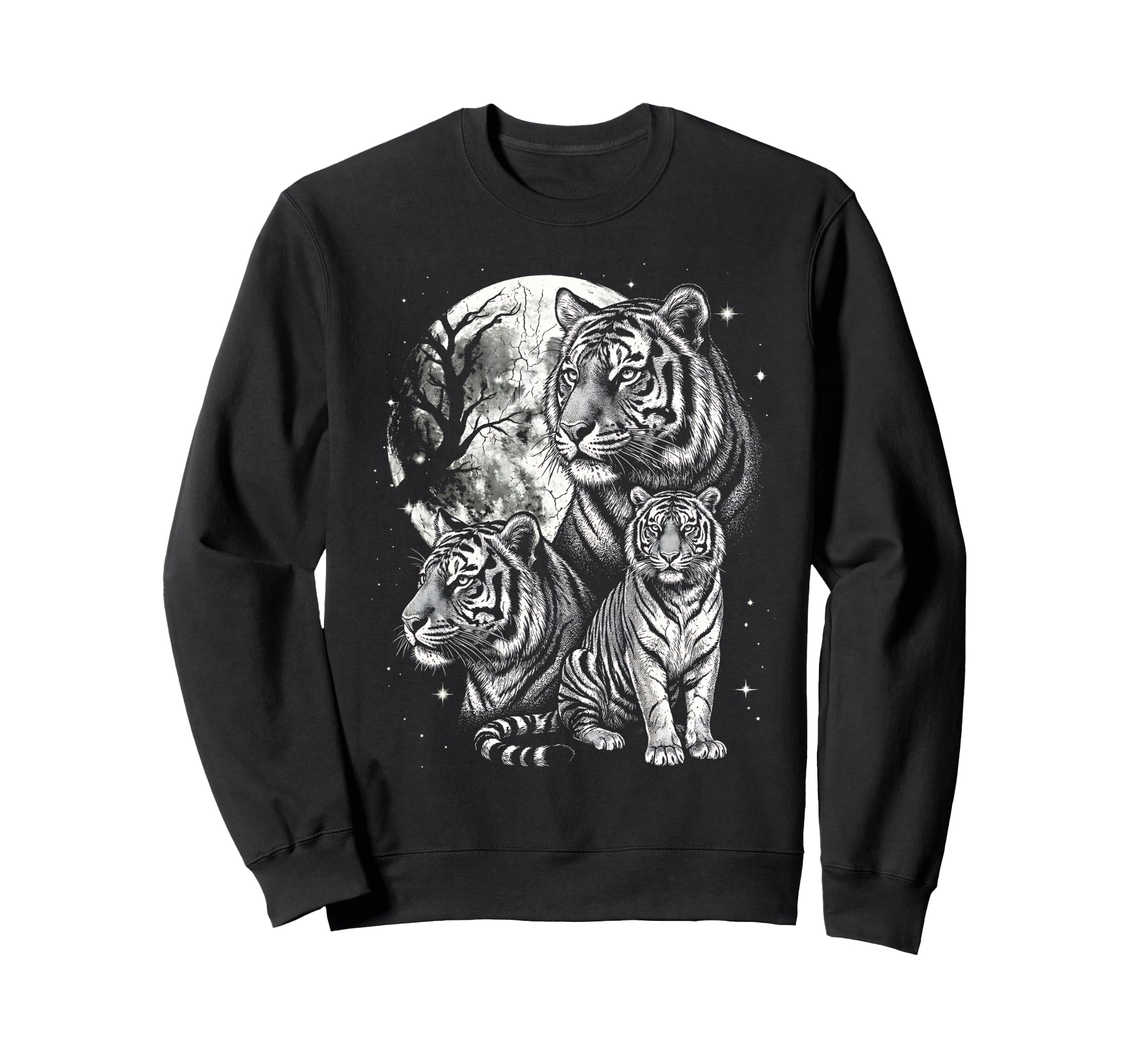Tiger 90S Aesthetic Y2K Tiger Sweatshirt - Casual Everyday Wear Unisex - T-Shirt, Sweatshirt, Hoodie