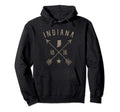 Indiana Distressed Home State Map Arrows Hoodie - Novelty Apparel Men Women - T-Shirt, Sweatshirt, Hoodie