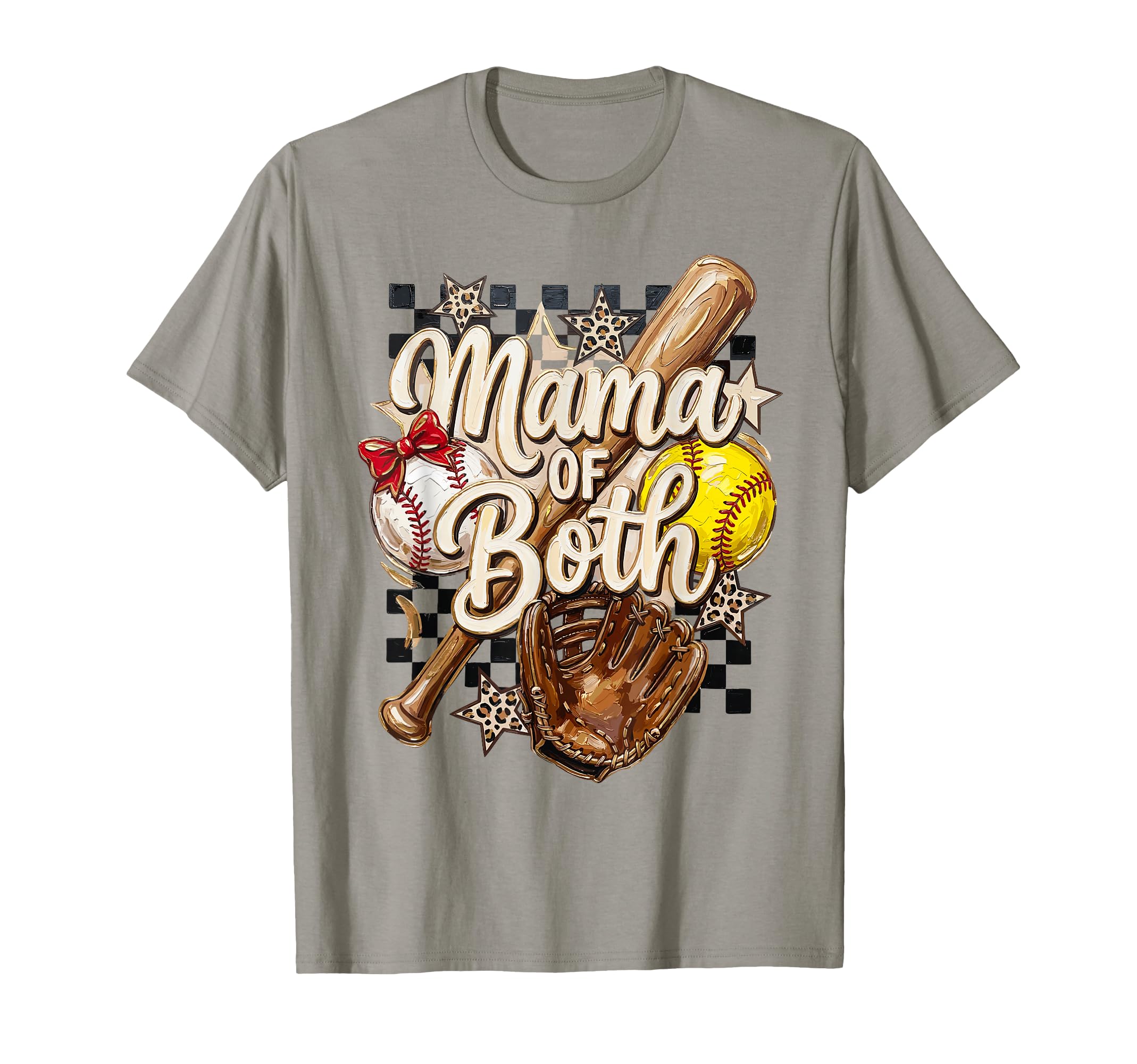 Mama Both Baseball Softball Mom Game Day T-Shirt - Graphic Print Unisex - T-Shirt, Sweatshirt, Hoodie