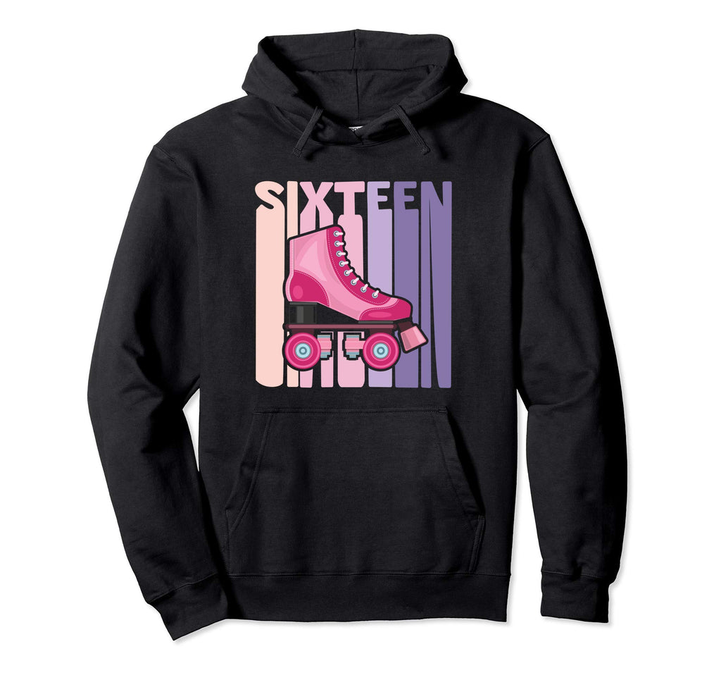 16 Year Old Roller Skating Birthday 16Th B Hoodie - Trendy Graphic Unisex - T-Shirt, Sweatshirt, Hoodie