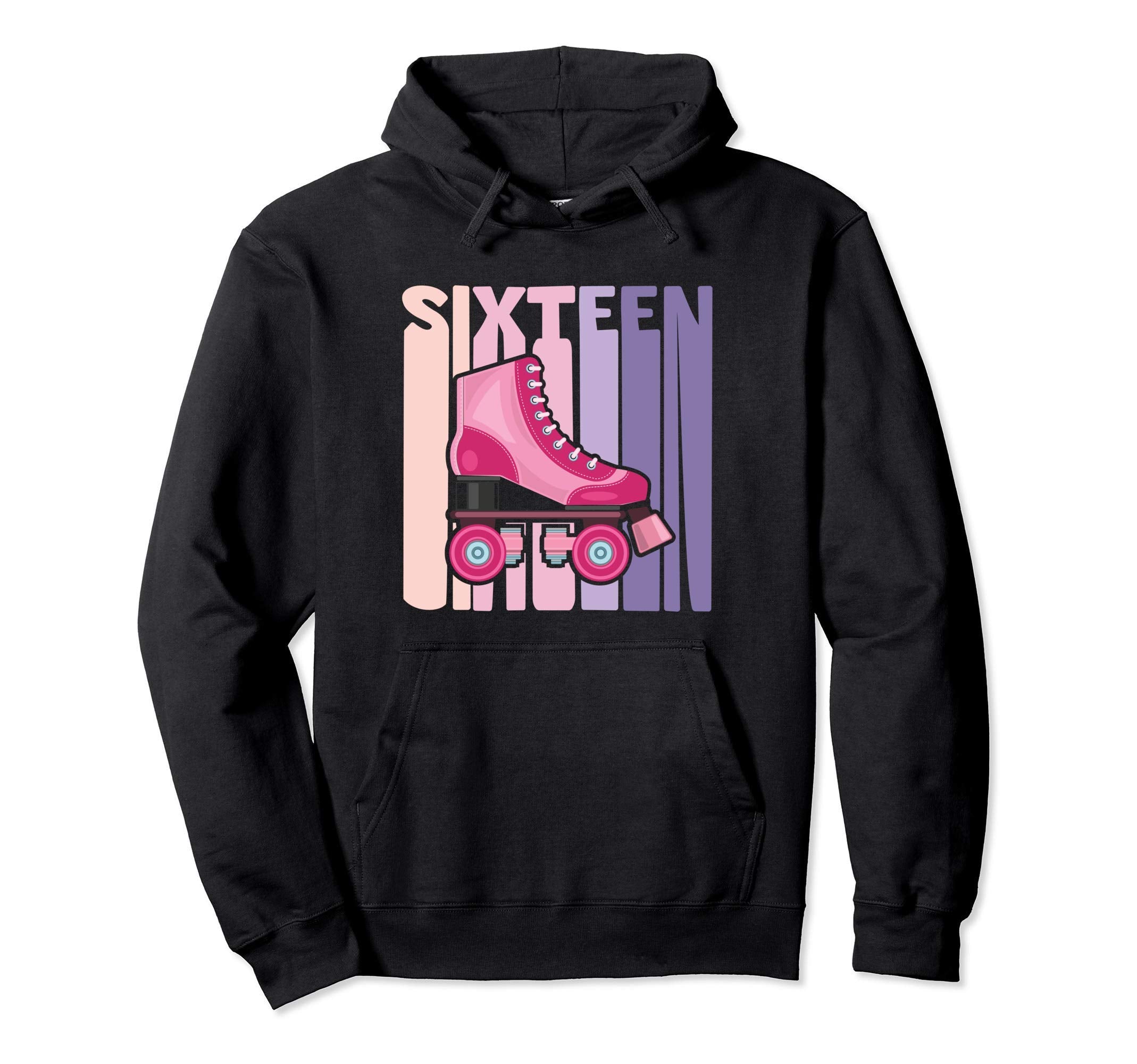 16 Year Old Roller Skating Birthday 16Th B Hoodie - Trendy Graphic Unisex - T-Shirt, Sweatshirt, Hoodie
