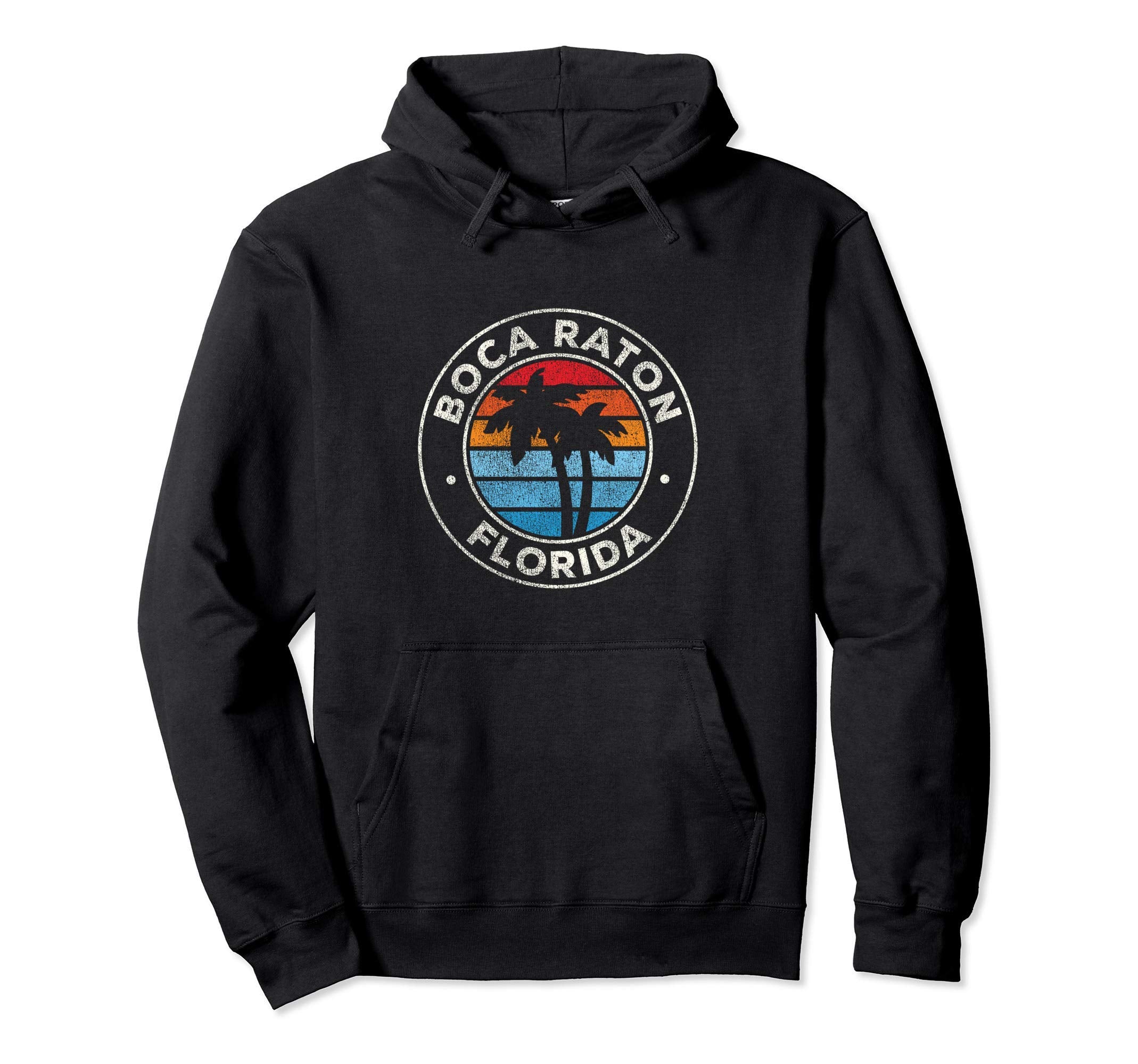 Boca Raton Florida Fl 70S Hoodie - Aesthetic Graphic Men Women - T-Shirt, Sweatshirt, Hoodie