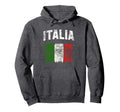 Italia Distressed Italian Flag Hoodie - Streetwear Style for Adults - T-Shirt, Sweatshirt, Hoodie