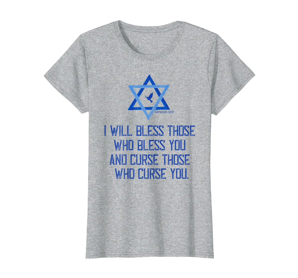 Christian Bible Genesis 12 3 Bless Israel T-Shirt - Graphic Print Unisex - T-Shirt, Sweatshirt, Hoodie