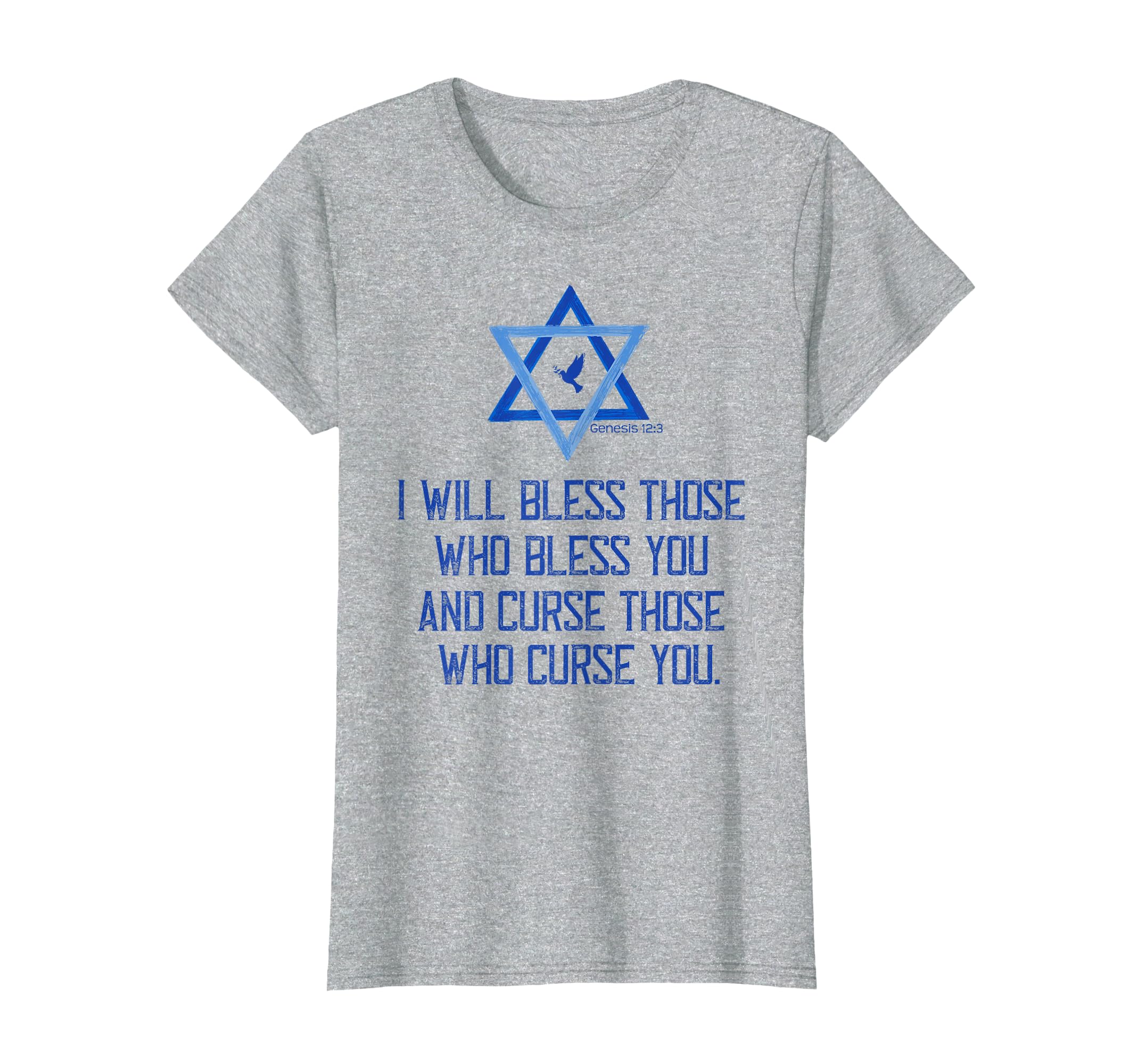 Christian Bible Genesis 12 3 Bless Israel T-Shirt - Graphic Print Unisex - T-Shirt, Sweatshirt, Hoodie
