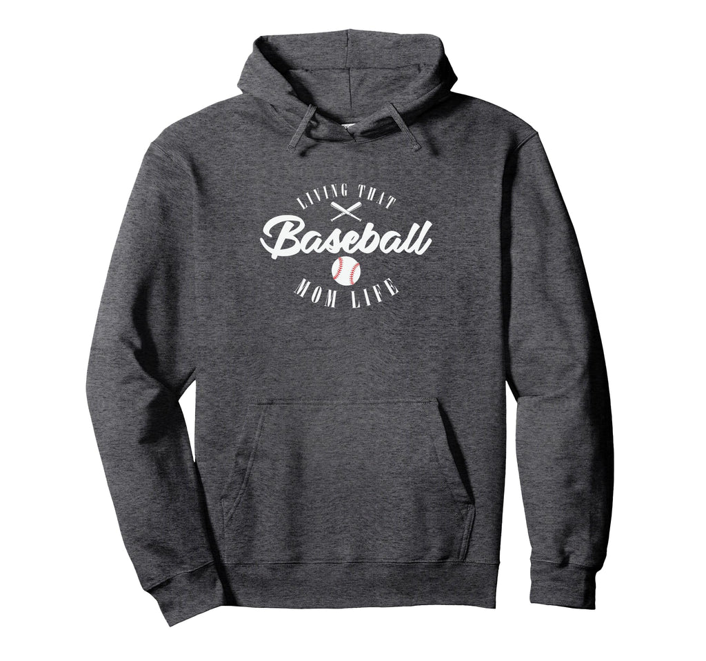 Living That Baseball Mom Life Team Hoodie - Minimalist Print Men Women - T-Shirt, Sweatshirt, Hoodie