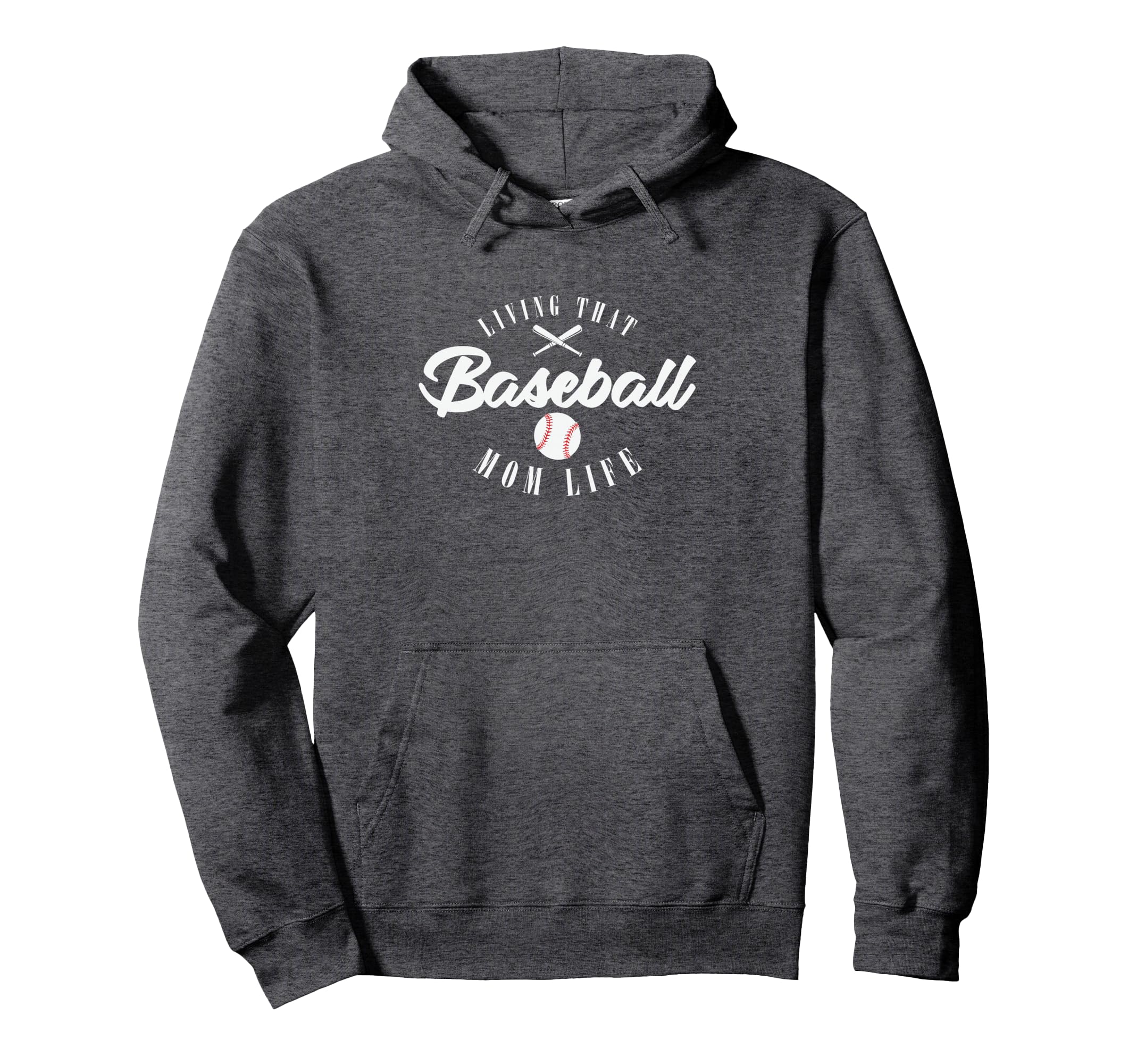 Living That Baseball Mom Life Team Hoodie - Minimalist Print Men Women - T-Shirt, Sweatshirt, Hoodie