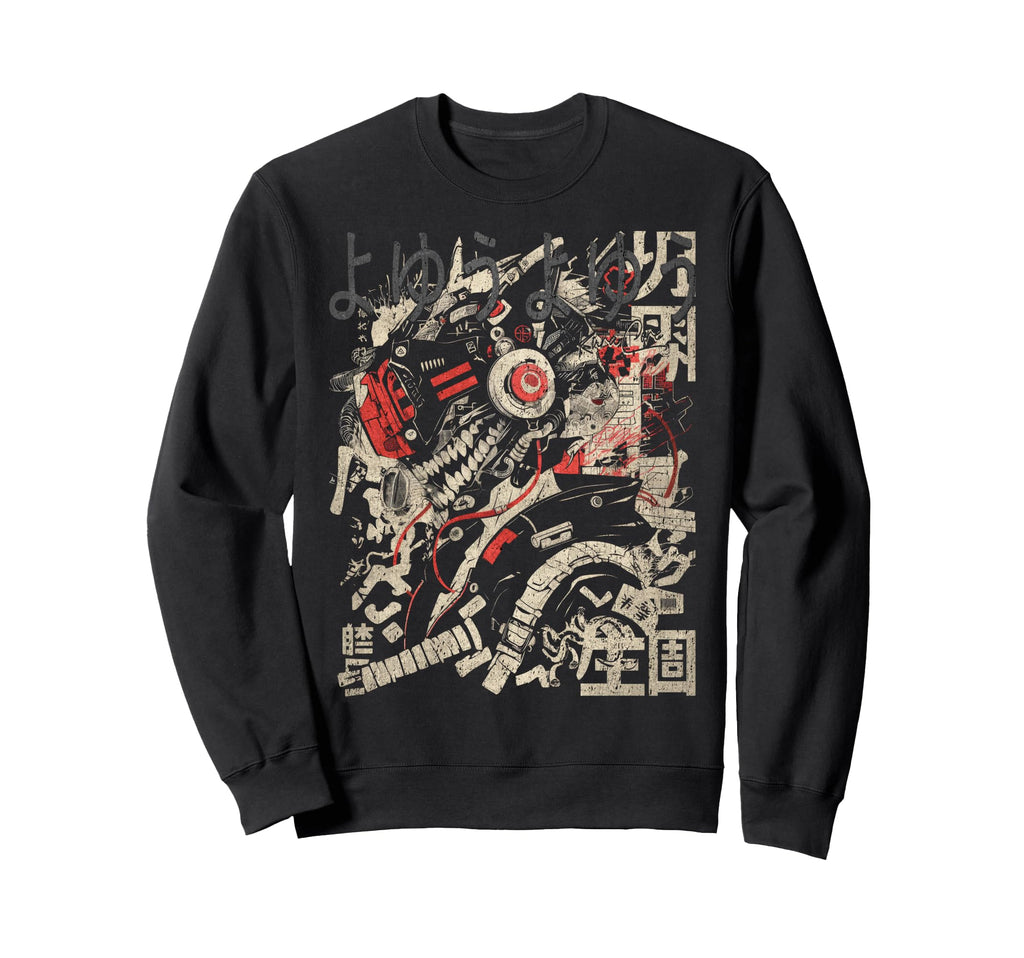 Japanese Streetwear Cyberpunk Y2K Sweatshirt - Casual Everyday Wear Unisex - T-Shirt, Sweatshirt, Hoodie