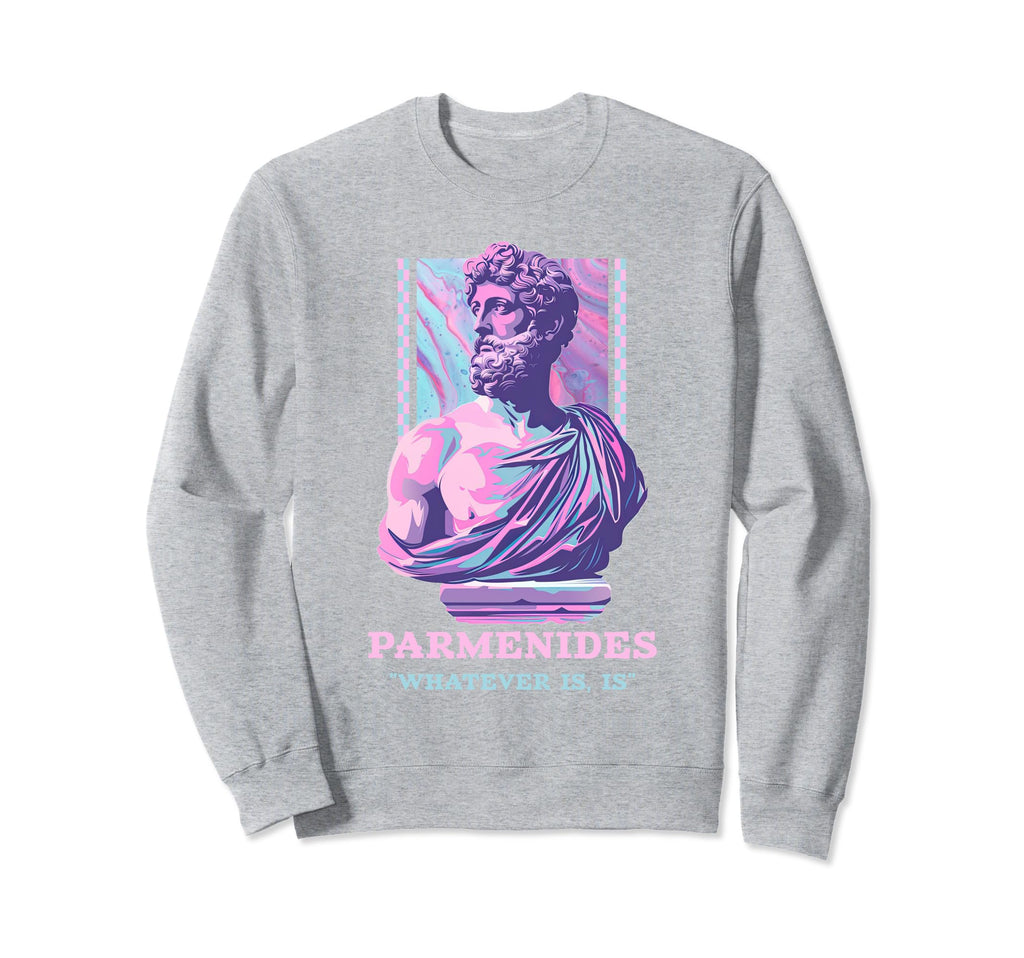 Parmenides Stoic Philosophy Y2K Sweatshirt - Minimalist Print Unisex - T-Shirt, Sweatshirt, Hoodie