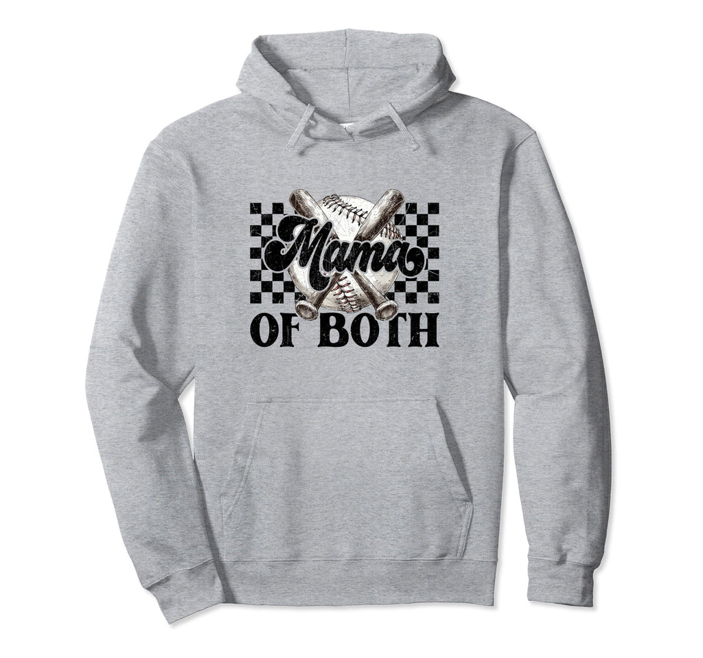 Mom Both Softball Baseball Mama Moms Hoodie - Custom Art Print for Adults - T-Shirt, Sweatshirt, Hoodie