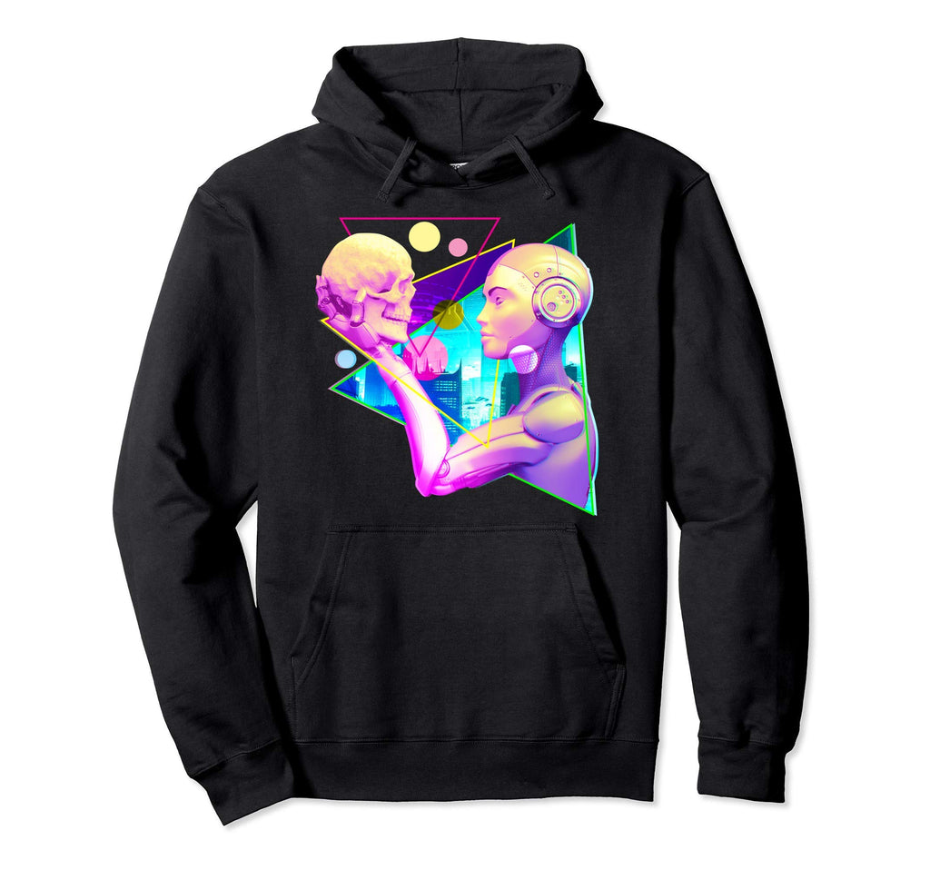 Sexy Cyborg Skull Alas Poor Yorick Hoodie - Unique Graphic for Adults - T-Shirt, Sweatshirt, Hoodie