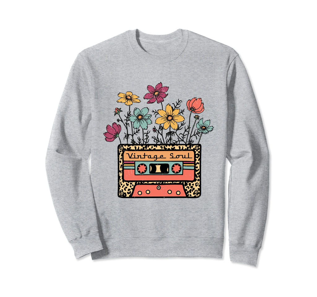 Funny Soul Leopard Cassette Tape Sweatshirt - Casual Everyday Wear Unisex - T-Shirt, Sweatshirt, Hoodie
