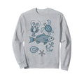 90S Fisherman Aesthetic Fish Beachy Sweatshirt - Graphic Print for Adults - T-Shirt, Sweatshirt, Hoodie
