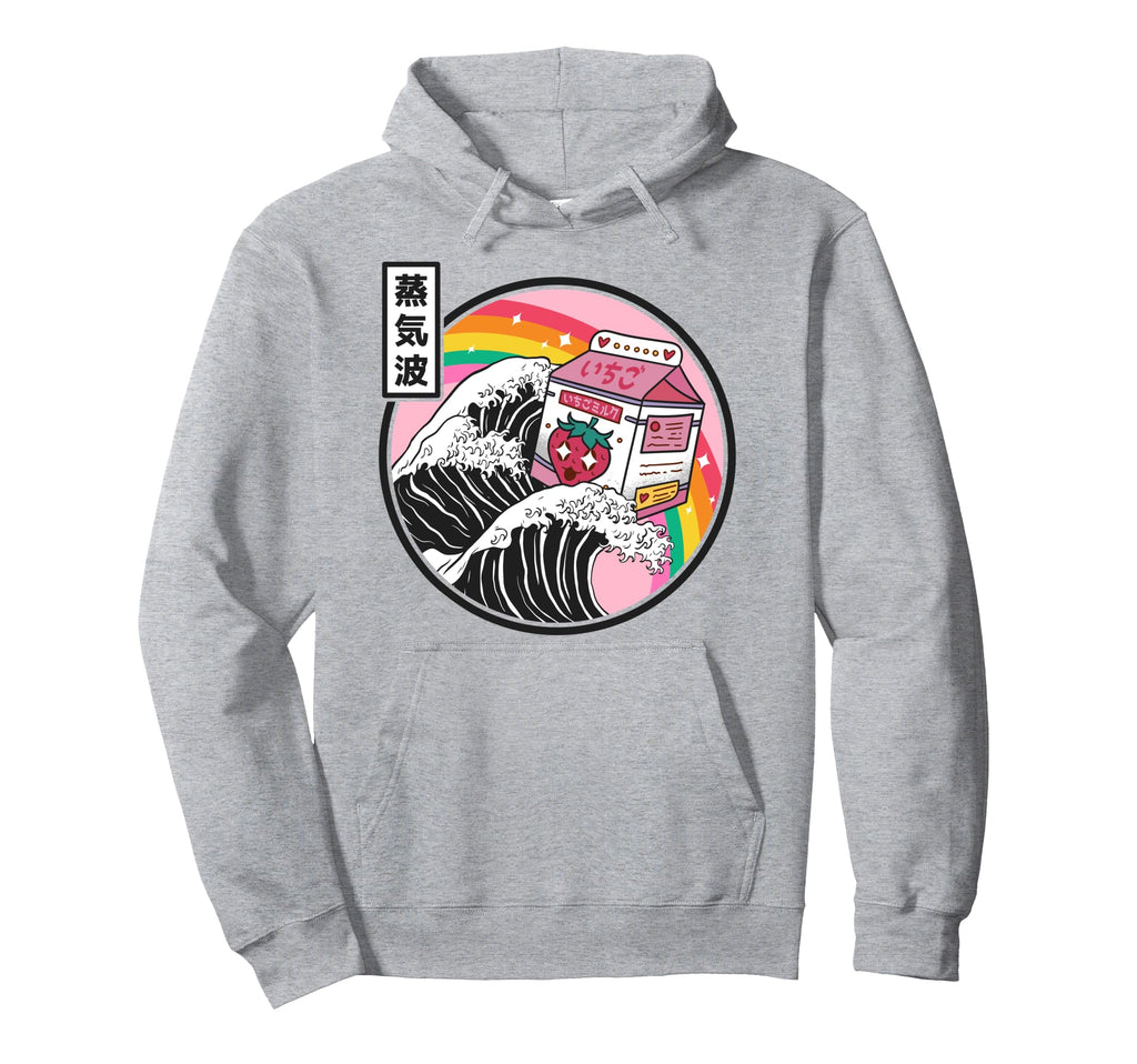 Strawberry Milk Surfing Kanagawa Wave Hoodie - Streetwear Style Unisex - T-Shirt, Sweatshirt, Hoodie