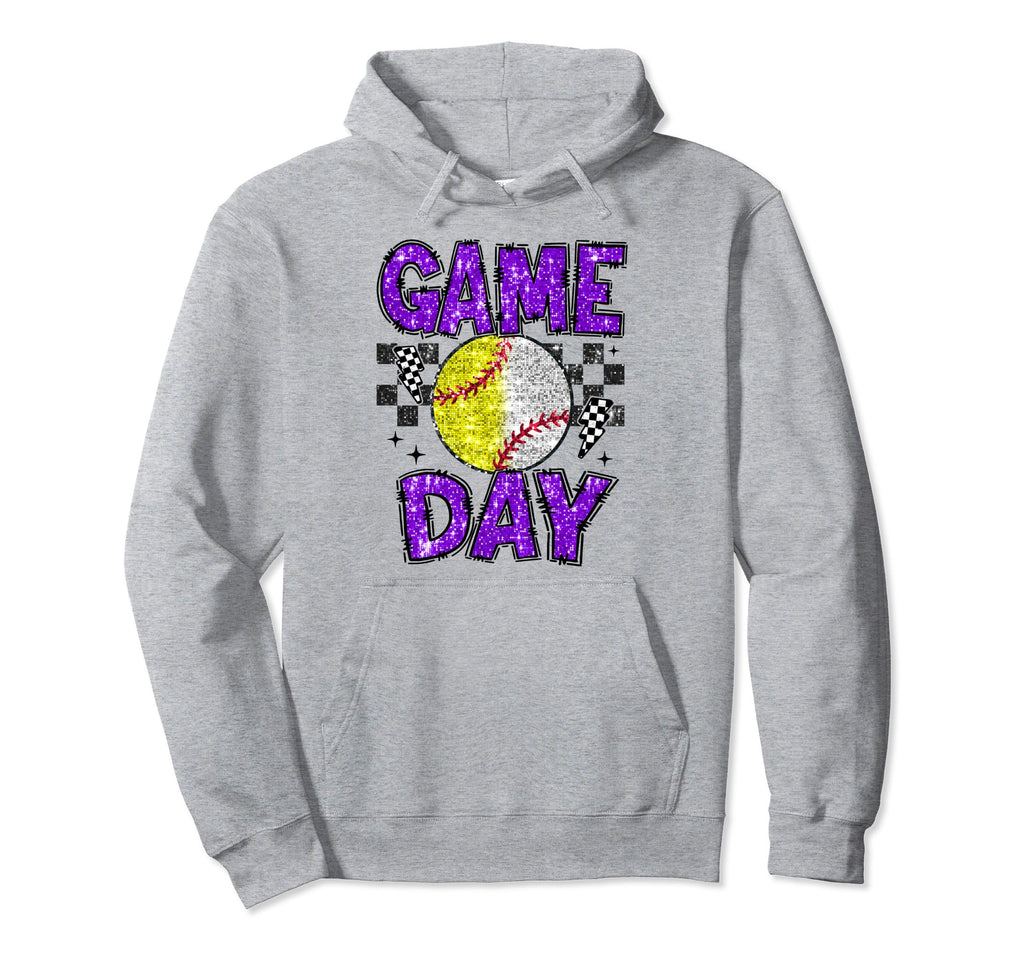 Softball Game Day Baseball Game Day Hoodie - Fun Novelty Design Men Women - T-Shirt, Sweatshirt, Hoodie