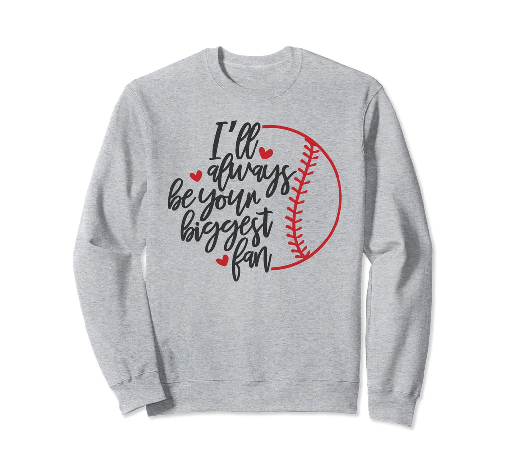 Biggest Fan Baseball Mam Dad Sweatshirt - Unique Graphic for Adults - T-Shirt, Sweatshirt, Hoodie
