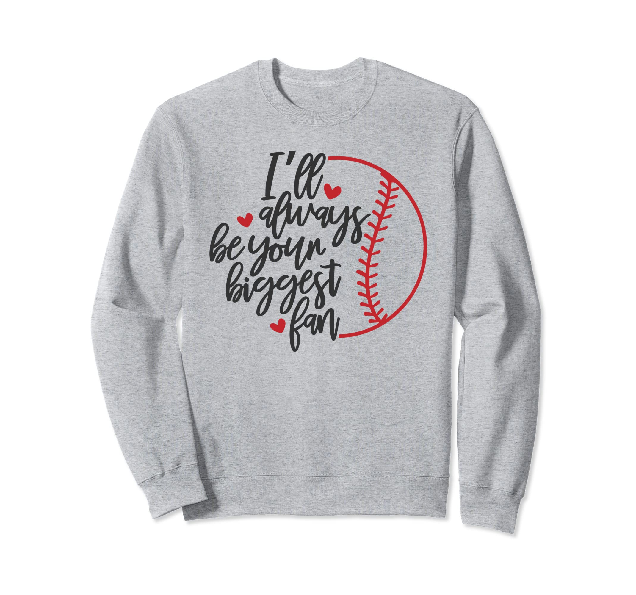 Biggest Fan Baseball Mam Dad Sweatshirt - Unique Graphic for Adults - T-Shirt, Sweatshirt, Hoodie