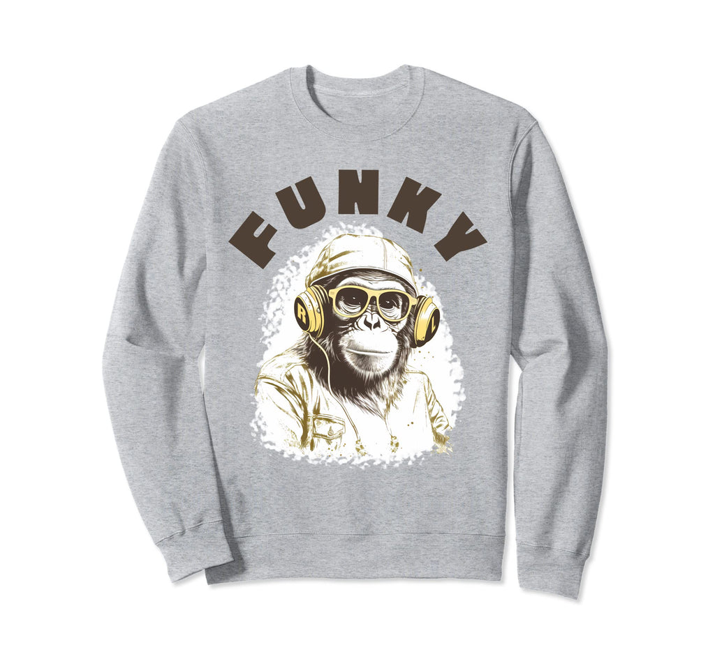 Hip Hop 80S 90S Funk Soul Monkey Sweatshirt - Fun Novelty Design for Adults - T-Shirt, Sweatshirt, Hoodie