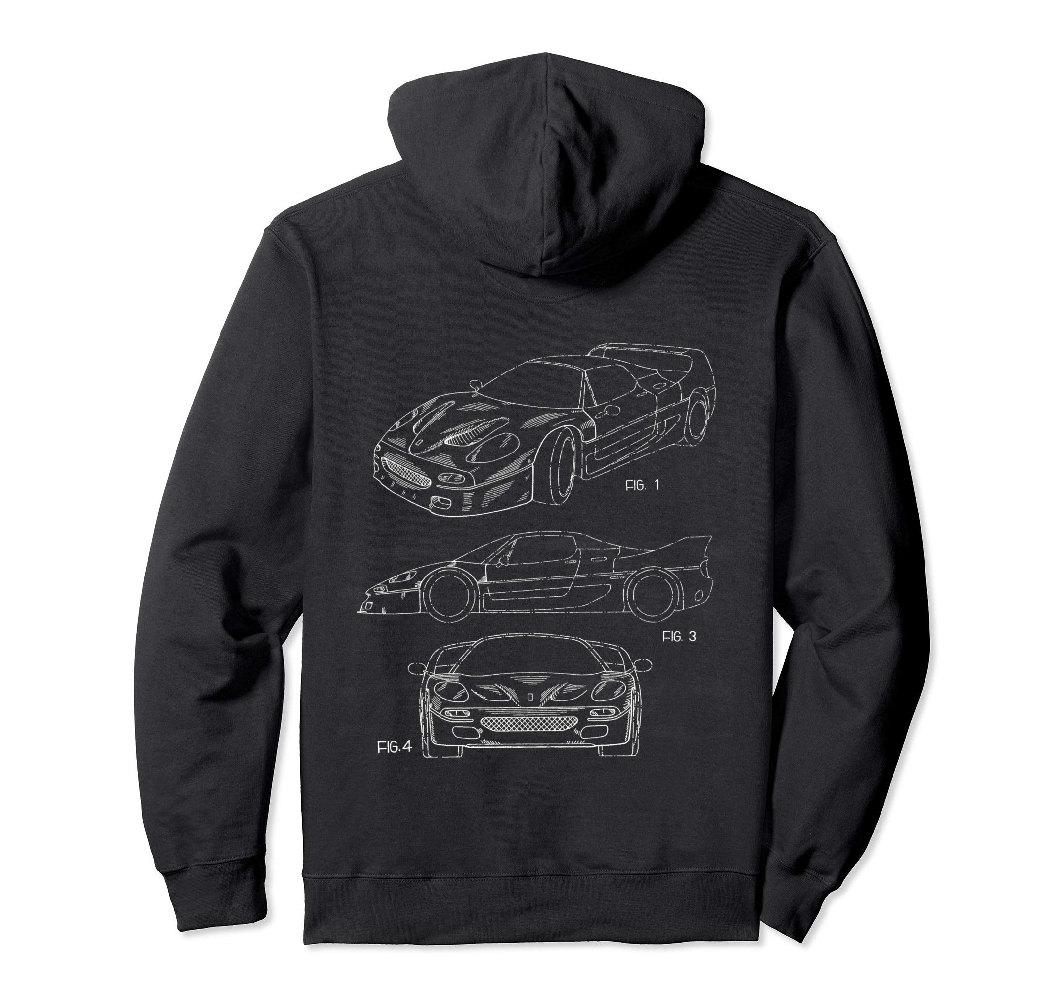 Sports Car Patent Hoodie - Custom Art Print Men Women - T-Shirt, Sweatshirt, Hoodie