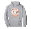 Cherry Blossom Tree Cat Bonsai Japanese Hoodie - Graphic Print for Adults - T-Shirt, Sweatshirt, Hoodie