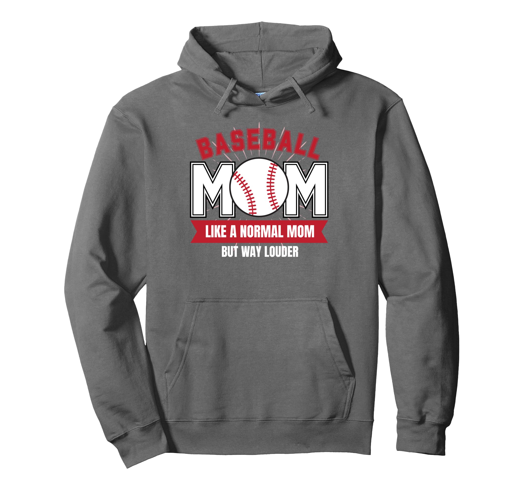 Baseball Mom Game Day Proud Hoodie - Casual Everyday Wear for Adults - T-Shirt, Sweatshirt, Hoodie