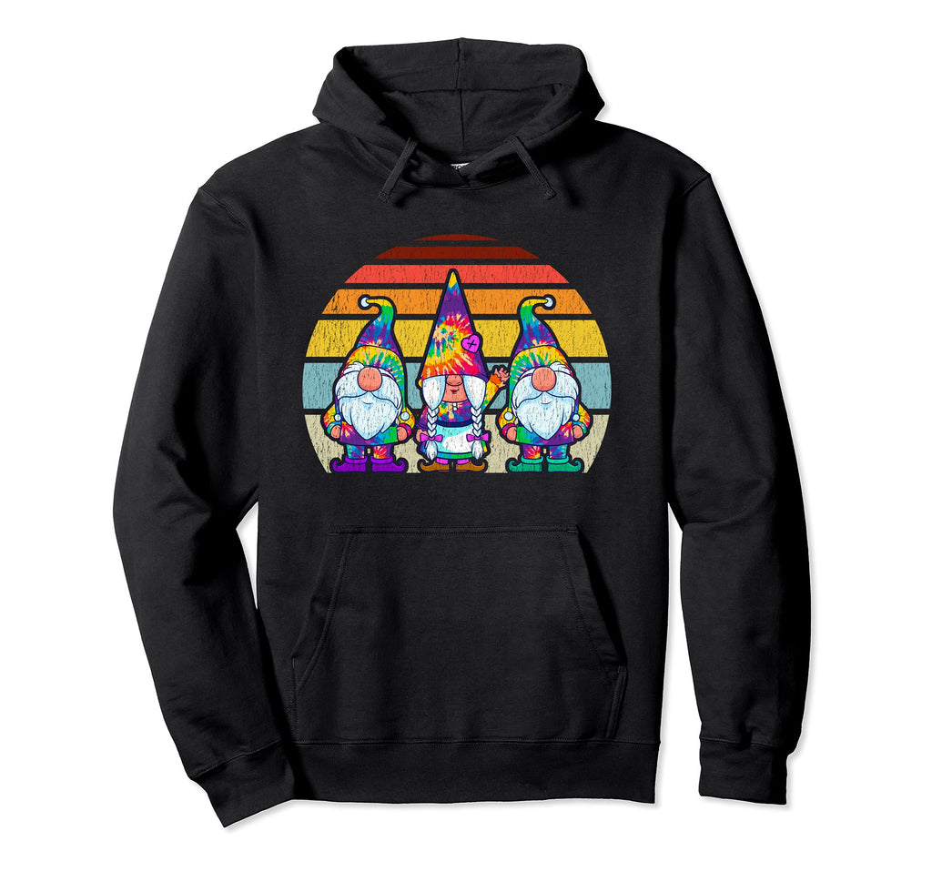 Tie Dye Gnomes Hippie Trippy Hoodie - Casual Everyday Wear Unisex - T-Shirt, Sweatshirt, Hoodie