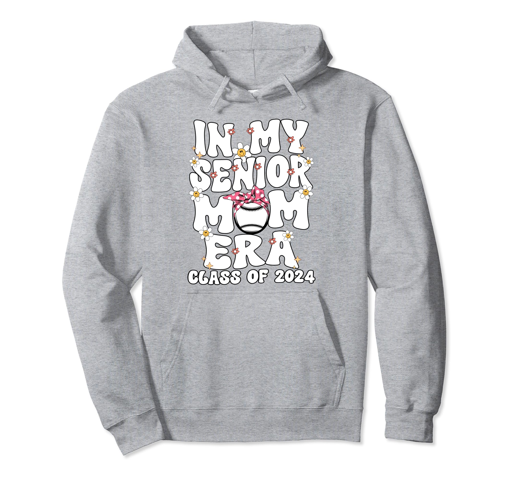 My Senior Baseball Mom Era Senior Mom Hoodie - Unique Graphic Unisex - T-Shirt, Sweatshirt, Hoodie
